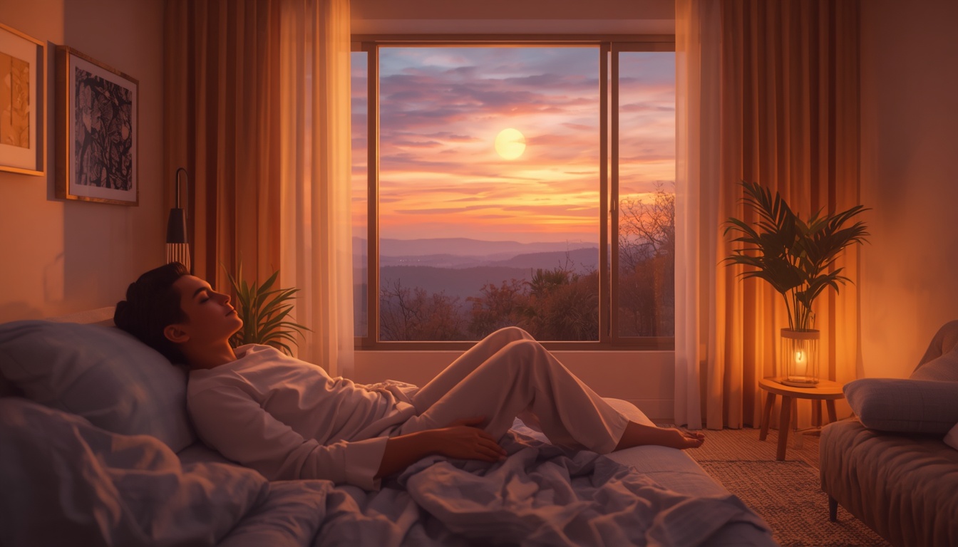 Evening calm routine illustration Bonesbrightau